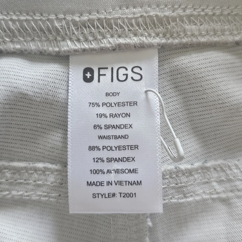 Figs Technical Collection Axim Cargo Uniform Scrub Pant Men Size XL Cream Stripe